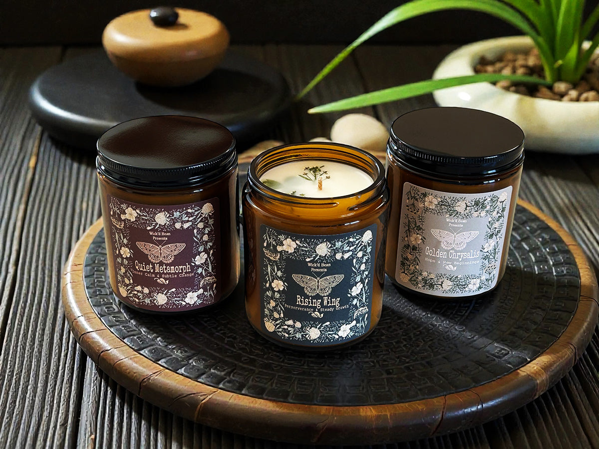 Butterfly Jar Candle - Golden Chrysalis