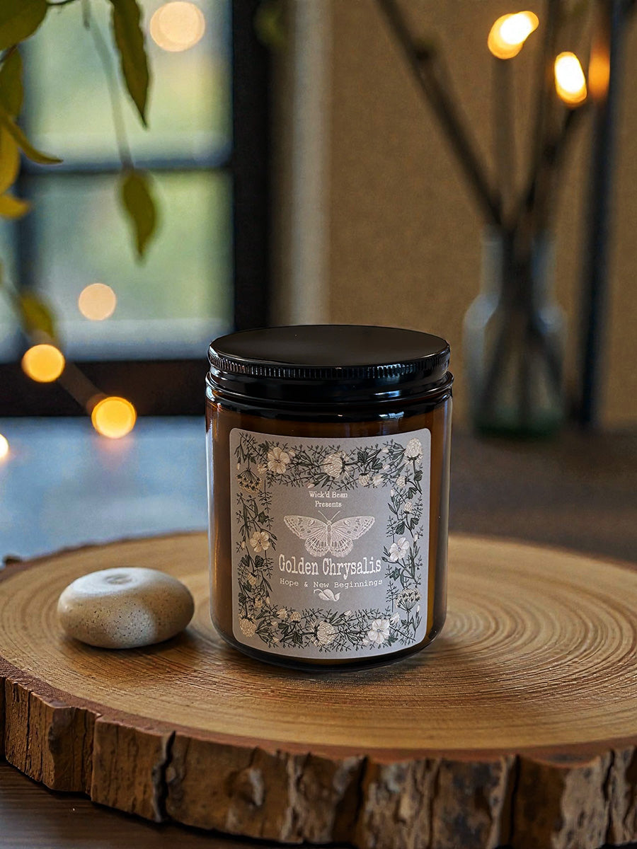 Butterfly Jar Candle - Golden Chrysalis