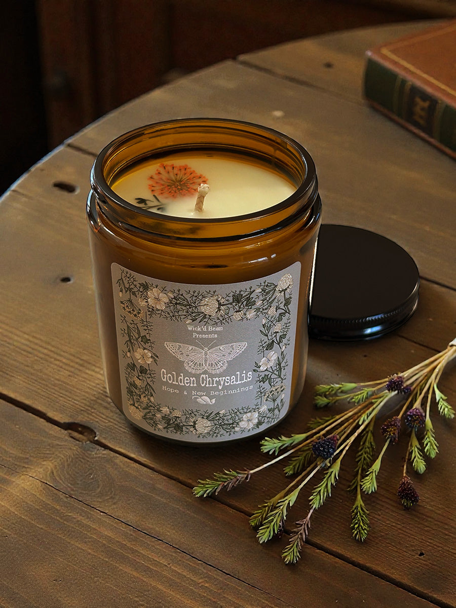 Butterfly Jar Candle - Golden Chrysalis